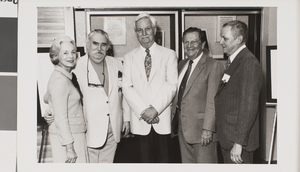Photograph of individuals at James Dickinson Library, University of Nevada, Las Vegas, October 10, 1981