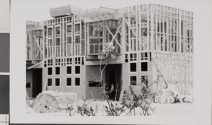 Photograph of dormitory under construction, University of Nevada, Las Vegas, circa 1970s-1980s