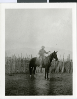 Photograph of Tweed Wilson on horseback, Las Vegas, mid 1900s