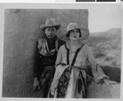 Photograph of Alta Ham and a male actor, Lost City, 1929
