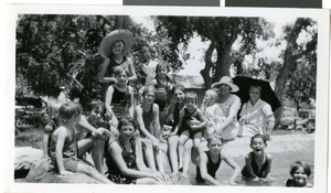 Photograph of Swimmers at Ladd's Resort, Las Vegas, circa early to mid 1900s