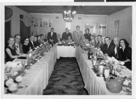 Photograph of dinner party guests at the Hotel Last Frontier, Las Vegas, circa 1940s-1960s