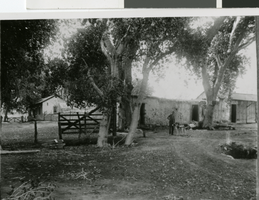 Photograph of old Mormon fort remnant, circa early 1900s