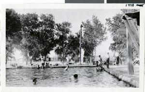 Photograph of Ladd's Resort pool, Las Vegas, circa early 1900s
