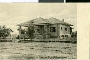 Postcard of the W. R. Thomas home, Las Vegas, circa early 1900s
