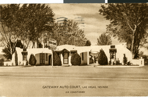 Postcard of Gateway Auto Court, Las Vegas, circa 1930s