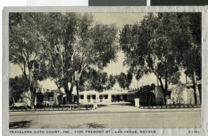 Postcard of Travelers Auto Court, Las Vegas, circa 1930s