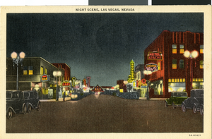 Postcard of Fremont Street, Las Vegas, circa 1940