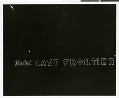 Photograph of the Last Frontier Hotel sign, Las Vegas, circa 1940s