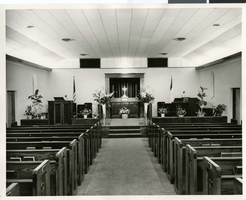 Photograph of church interior, circa 1940s