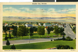 Postcard of Boulder City, Nevada, circa 1940s
