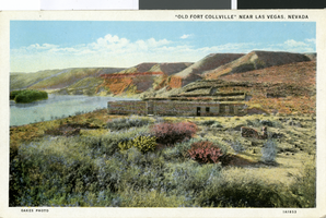 Postcard of Fort Collville near Las Vegas, circa 1940s