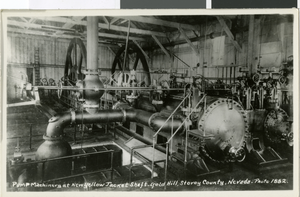 Postcard of machinery, Goldfield, Nevada, 1882