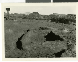 Photograph of surface structure, Pueblo Grande de Nevada, circa late 1920s