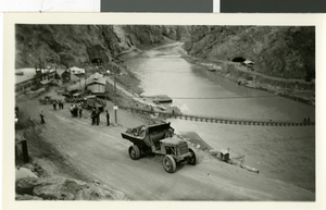Photograph of a truck near Colorado River, circa late 1920s to early 1930s