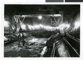 Photograph of a tunnel during construction of Hoover Dam, circa late 1920s to early 1930s