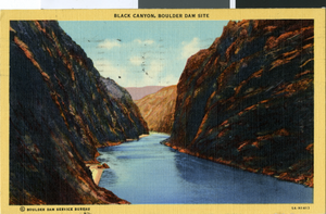 Postcard of Black Canyon, circa late 1920s - early 1930s
