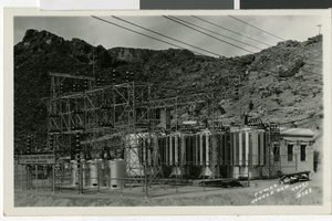 Postcard of the power house at Hoover Dam, circa mid 1930s to 1950s