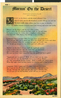 Postcard of the southwest desert, circa 1930s to 1950s