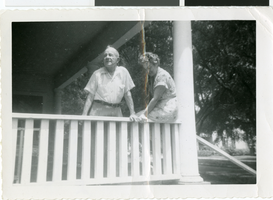 Photograph of Mr. Hampton and his daughter Ethel, circa 1920s