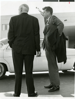 Photograph of C. D. Baker and John F. Kennedy, circa 1950s