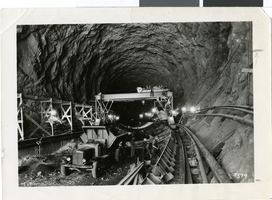 Photograph of diversion tunnel at Hoover Dam, circa early 1930s