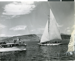 Photograph of boats on Lake Mead, circa 1930s