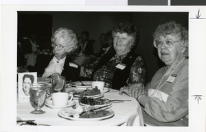 Photograph of a group of women at Maurine Wilson's 90th birthday party at the Thomas and Mack, Las Vegas, March 12, 1988