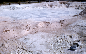 Slide of mud pots at Yellowstone National Park, circa 1970s to 1980s