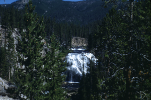 Slide of Gibbon Falls at Yellowstone National Park, circa 1970s to 1980s