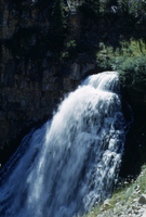 Slide of a waterfall at Yellowstone National Park, circa 1970s to 1980s