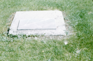 Slide of Comstock's grave in Bozeman, Montana, circa 1950s to 1980s