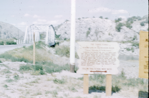 Slide of Gallatin Bridge in Montana, circa 1950s to 1980s