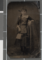 Tintype photograph of Ida Mae Conklin as a young girl, circa mid to late 1800s