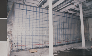 Photograph of Lied Library construction, University of Nevada, Las Vegas, February 1999