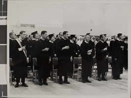 Photograph of first commencement ceremony, Nevada Southern University, 1964