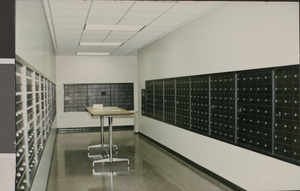 Photograph of a mail room, University of Nevada, Las Vegas, circa 1991-1992