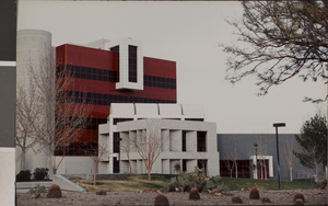 Photograph of completed Rob Lee Bigelow Health Sciences building, University of Nevada, Las Vegas, circa 1992