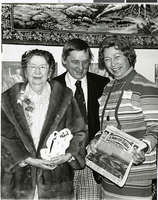 Photograph of Maurine Wilson, Hal Erickson, and Florence Lee Jones Cahlan, Boulder City, 1976