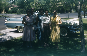 Photograph of Maureen Wilson with others, Las Vegas, 1958