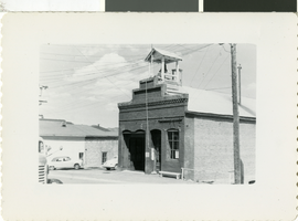 Photograph of a building in Virginia City, Nevada, circa early 1900s
