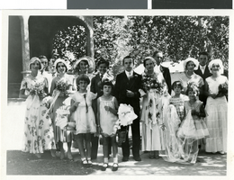 Photograph of a wedding party, circa late 1930s