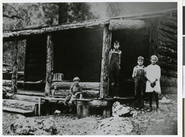 Photograph of the Von Tobel Children, Mount Charleston, circa 1921