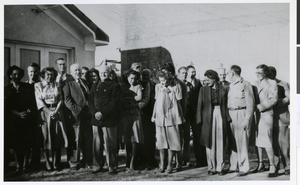 Photograph of the Ed Von Tobel Lumber Company employee party, Las Vegas, 1948