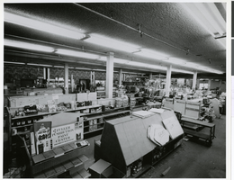Photograph of the interior of the Ed Von Tobel Lumber Company, Las Vegas, circa 1952