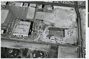 Aerial photograph of the new Ed Von Tobel Lumber Company, Las Vegas, November 17, 1966