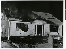 Photograph of the Von Tobel home after a fire, Las Vegas, 1969