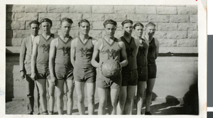 Photograph of the Moapa Valley High School Basketball Team, 1928