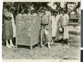 Photograph of the Moapa High School Home Economics class, Overton, 1932