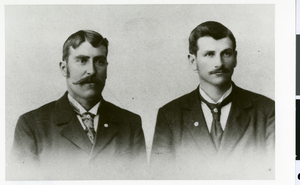 Photograph of Albert Frehner and an unidentified man, circa 1880-1890